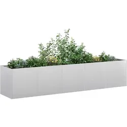 vidaXL Pflanzkübel 200x40x40 cm aus verzinktem Stahl - Übertöpfe für Garten, Balkon und Terrasse – langlebig, korrosionsbeständig und ideal für vielseitige Bepflanzungsoptionen.