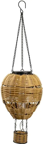 Northpoint Solar Heißluftballon LED Lampe – Wetterfeste Hängelaterne für Garten & Balkon - Boho Deko Windlicht mit einzigartigem Heißluftballon-Design, das eine bezaubernde Atmosphäre schafft. Ideal für stimmungsvolle Lichtspiele im Freien.