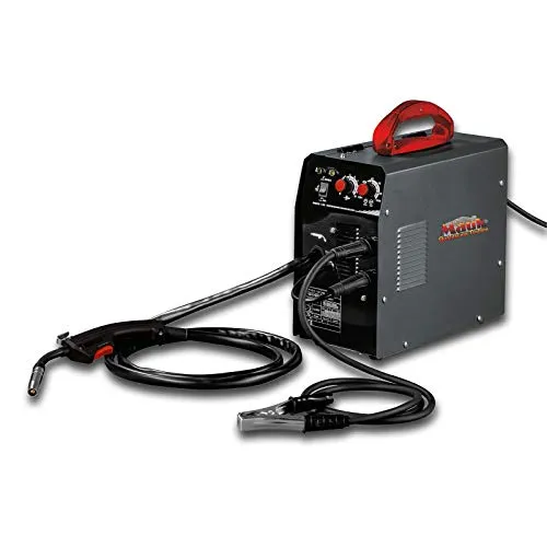 MAUK® mobiles Schutzgasschweißgerät MSGS 120 mit Argon-Gasflasche - MIG-Schweißgerät mit integrierter 0,95 L Argon-Gasflasche, ideal für präzises Schweißen von Edelstahl, Stahl und Gusswerkstoffen – nur 7,8 kg für maximale Mobilität.