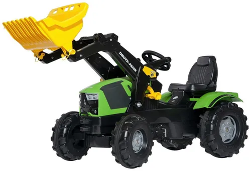 Rolly Toys Farmtrac Deutz-Fahr mit Lader - Kindertraktor aus robustem Material mit funktionalem Lader, ideal für Outdoor-Abenteuer und Spielspaß im Freien.