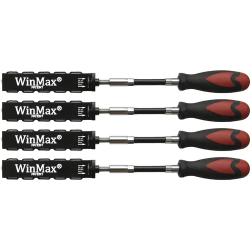 Winmax Montagehelfer für Fenster Set - Verstellbare Abstandskeile 0-13mm - Praktisches Set mit 4 verstellbaren Fensterkeilen. Ideal für präzise Montage von Fenstern und Türen dank flexiblem Griff und hoher Druckkraft. Schont Bauteile und Wände bei der Anwendung.