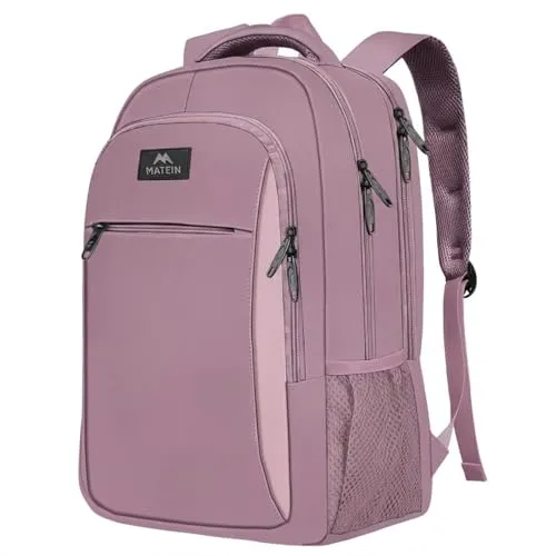 MATEIN Business Laptop Rucksack 15,6 Zoll Reise Laptoptasche Laptop Backpack Wasserabweisend Schulrucksack Daypack Arbeit College Computer Herren Damen, Lila