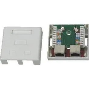 Datacom, CAT5E, STP, 2x RJ45, Aufputz