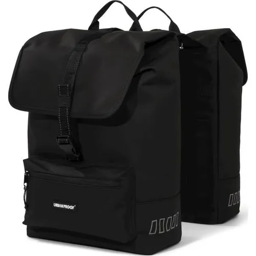 URBAN PROOF BIKE BAG DOUBLE CARGO 38L - BLACK UP REC - Robuste Fahrradtasche - Fahrradtaschen für den aktiven Gebrauch, mit großem Volumen von 38L und strapazierfähigem Material für eine langlebige Nutzung.