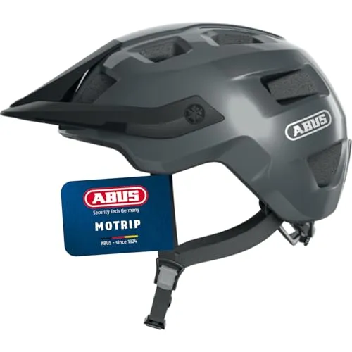 ABUS Fahrradhelm MOTRIP grau S - Fahrradhelm für Erwachsene, in stylischem Concrete Grey, bietet optimalen Schutz und Tragekomfort beim Radfahren.