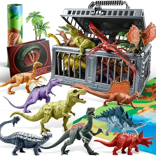 JOYIN Dinosaurier Spielzeug Set für Kinder (3-6 Jahre) - Entdecken Sie die aufregende Dinosaurierwelt mit 19 detailreichen Figuren und einer interaktiven Spielmatte. Ideal für kreative Abenteuer und sicheres Spielen – das perfekte Geschenk für kleine Dino-Fans!