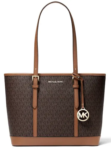 Michael Kors Jet Set Travel Shopper Tasche - Elegante Damen-Handtasche aus hochwertigem Leder mit goldenen Akzenten, ideal für Freizeit und Alltag. Großzügige Maße von 30x26x14 cm bieten viel Platz für Ihre Essentials.
