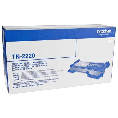 Original Brother TN2220 Toner schwarz - Toner für Brother Drucker, bietet bis zu 2.600 Seiten Druckleistung und sorgt für gestochen scharfe Ausdrucke.