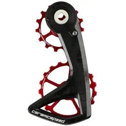 CERAMICSPEED OSPW RS 5-Spoke Schaltwerkskäfig System für SRAM Force AXS - Hochwertiges Oversized Pulley Wheel System für SRAM Force AXS. Reduziert Reibung, erhöht die Schaltpräzision und verlängert die Lebensdauer. Ideal für anspruchsvolle Fahrer, die maximale Leistung erzielen möchten.