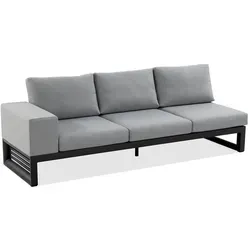 Niehoff Malta 3-Sitzer Sofa Aluminium - Gartensofa aus pulverbeschichtetem Aluminium, wetterfest und rostfrei – ideal für entspannte Stunden im Freien mit hohem Sitzkomfort und pflegeleichtem Bezug.