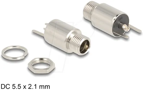 DELOCK 90170 - Steckverbinder DC 5,5 x 2,1 mm Buchse zum Einbau Lötversion