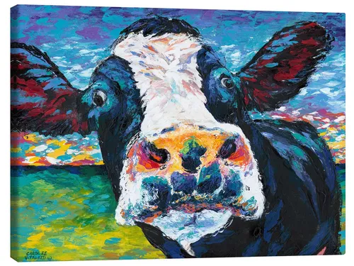 Posterlounge Wandbild Neugierige Kuh I, Carolee Vitaletti, erhältlich als Poster, Leinwandbild, Wandsticker oder Acrylglasbild