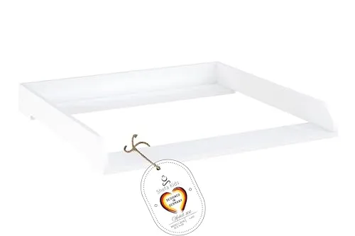 Shefa Kids Wickelaufsatz 800 - Universeller Wickeltischaufsatz für Ikea Kommoden - Wickeltischaufsatz für MALM, HEMNES und NORDLI, mit hohen Schutzkanten für maximale Sicherheit. Große Wickelfläche (80 x 74 cm) und abwaschbare Oberflächen für einfache Reinigung.