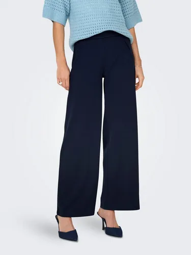JDY Damen Jdylouisville Catia Wide Pant - Elegante Stoffhose für Damen in Black Iris, Modellnummer 15221238. Ideal für vielseitige Outfits und komfortables Tragen im Alltag.