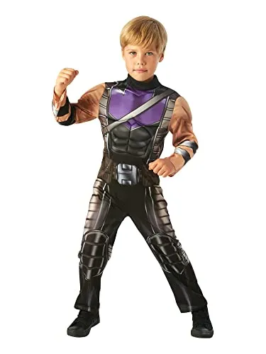 Rubies 3630505S Hawkeye Avengers Assemble Deluxe Kindkostüm - Kostüme für Kinder, hochwertiges Material für lange Haltbarkeit und flexibles Rollenspiel für kleine Superhelden.