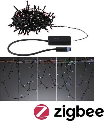 Paulmann 94643 Yuna Lichterkette - Die 12,4m lange Plug & Shine Lichterkette Yuna verwandelt jeden Außenbereich in eine stimmungsvolle Oase. Flexibel steuerbar per App oder Sprachbefehl, ideal für kreative Lichtgestaltungen.