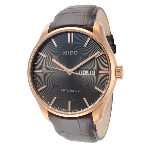 Mido Herren Belluna II 42.5mm Automatische Armbanduhr - Elegante Armbanduhr für Herren mit automatischem Uhrwerk, kratzfestem Saphirglas und wasserdicht bis 50 m – ideal für stilbewusste Träger.