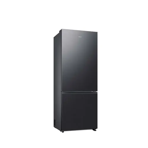 Samsung RB53DG706BB1EF Kühl-Gefrier-Kombination - Freistehende Kühl-Gefrier-Kombination in Premium Black Steel, bietet energieeffiziente Kühlung mit einer Breite von 75,9 cm und modernem Design.