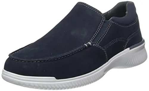 Clarks Herren Donaway Free Slipper - Bequemer Navy Waxy Slipper in Größe 44 EU - Slipper & Mokassins für Herren mit Contoured Comfort und Cushion Plus Technologie für optimalen Komfort und Unterstützung bei jedem Schritt.