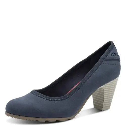 s.Oliver 100% vegane High-Heel-Pumps in Blau (41 EU) - Elegante High-Heel-Pumps mit 7 cm Absatzhöhe, aus pflegeleichtem Kunstleder gefertigt. Ideal für stilvolle Anlässe und mit weichem Gehkomfort für ein angenehmes Tragegefühl.