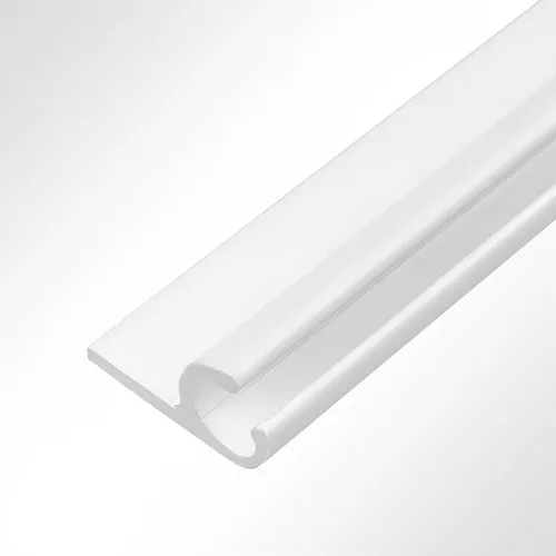 LYSEL® Kederschiene Kederleiste Kederprofil 15x30mm pulverbeschichtet 1m 45° Weiß Ø10mm für Keder 6-9mm