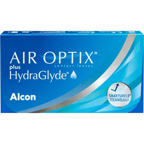 Alcon AIR OPTIX plus HydraGlyde 6er Box - Monatslinsen mit SmartShield-Technology, für langanhaltenden Komfort und hohe Sauerstoffdurchlässigkeit