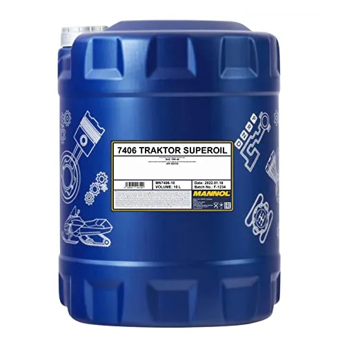 MANNOL Traktor Superoil 15W-40 10 L - Hochleistungsmotoröl für Traktoren - Motoröl für Traktoren, bietet hervorragenden Schutz und Leistung unter extremen Bedingungen.