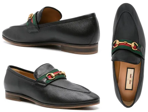 GUCCI Paride Web Horsebit Slip-On Mokassins - Herren-Slipper mit Signature Horsebit und Web-Detailing, ideal für stilbewusste Männer, bequem und elegant zugleich.