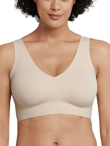 Schiesser Damen Bustier 170364 - Invisible Soft Sport-BH mit herausnehmbaren Pads, perfekter Halt und unsichtbar unter enger Kleidung
