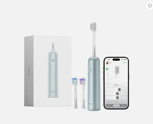 Laifen Wave Elektrische Zahnbürste - ADA-anerkannte elektrische Zahnbürste mit 60°-Oszillationen und 66.000 Vibrationen pro Minute für strahlendes Lächeln. Individuelle App-Steuerung und bis zu 45 Tage Akkulaufzeit.