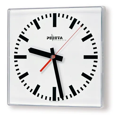 Peweta Quarz-Batterie-Uhr 41.280.221 – Präzise Wanduhr - Moderne Quarz-Batterie-Uhr von Peweta, 275x275mm, ideal für Ihr Zuhause. Design trifft Funktionalität für eine zuverlässige Zeitmessung.