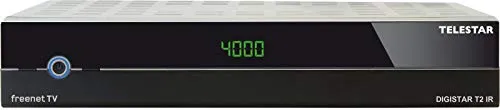 Telestar DIGISTAR T2 IR - DVB-T2 HD Receiver inkl 3 Monate freenet TV / DVB-C Kabelreceiver (freenet TV Receiver, 3 Monate inkl., H.265/HEVC, HDMI, Scart, Display, DVB-T) schwarz