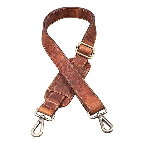 STILORD Taschengurt Breit Leder mit Karabiner und Polster - Gurte & Riemen – Hochwertiger Echtleder Schultergurt mit 360° drehbaren Karabinern für maximale Bewegungsfreiheit und einem komfortablen Schulterpolster für perfekten Tragekomfort.