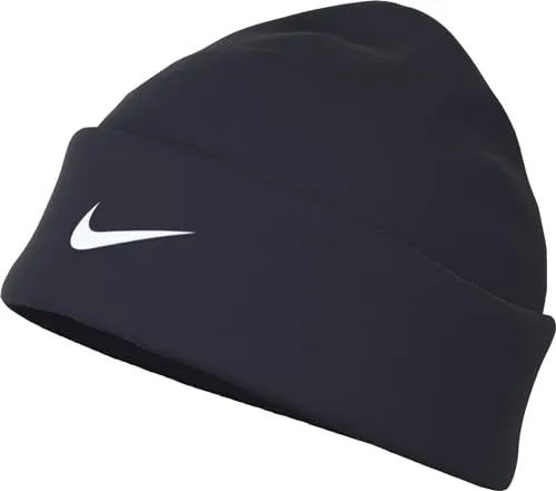 Nike FQ8292-451 Peak T-Shirt Unisex Obsidian/White - Strickmützen für Herren aus ozeangebundenen recycelten Materialien, lässig und stilvoll für jeden Anlass.