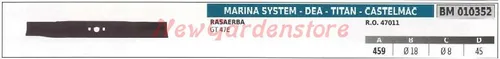 Ersatzklinge für Rasenmäher Tosaerba Tagliaerba MARINA SYSTEM GT 47E 010352 - Hochwertige Ersatzklinge für präzises Mähen im Garten. Ideal für den professionellen Einsatz und sorgt für ein optimales Schnittergebnis.