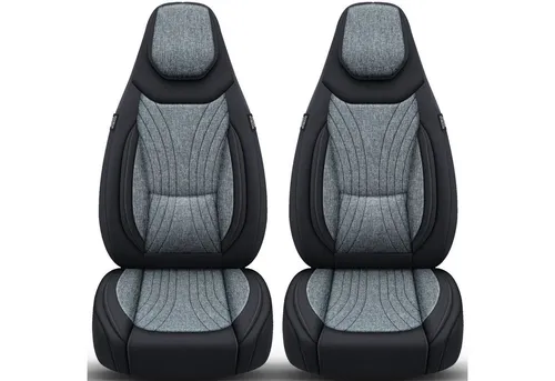 BREMER SITZBEZÜGE Autositzbezug für Adria Coral Adriatik Silver (C1) - Schwarz/Grau - Hochwertige Autositzbezüge für Adria Coral, atmungsaktiv und für Sitzheizungen geeignet. Schützen Sie Ihre Sitze mit stilvollen, langlebigen Schonbezügen aus Leinenstoff und Polyester.