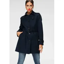 Tommy Hilfiger Heritage Trenchcoat für Damen - Funktionsjacke aus 100% Baumwolle mit klassischem Stil und praktischem Design, ideal zum Schutz vor den Elementen. Verstellbarer Taillengürtel und besondere Details wie eine Metallkette im Kragen.