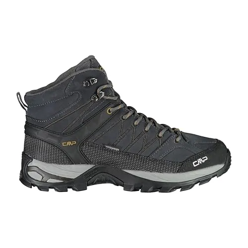 CMP Rigel Mid Trekking Shoes Wp - Antracite-Torba, Größe 46 - Wanderschuhe aus hochwertigem Wildleder, wasserdicht und ideal für anspruchsvolle Wanderungen und Outdoor-Abenteuer.