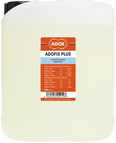 Adox ADOFIX Plus Expressfixierer 5000 ml Konzentrat - Fotografien - Effizienter Fixierer für bis zu 70 qm Papier oder 450 Filme, ideal für professionelle Fotolabore und Hobbyfotografen.