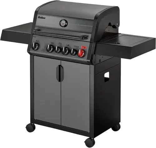 Enders Gasgrill Hyde 4 SIKR Turbo - Freistehender Grill - Grills: Hochwertiger Standgrill mit Gusseisenplatten, ideal für gesellige Grillabende. Genieße perfektes Grillvergnügen mit Turbo-Zündung und großzügiger Grillfläche.