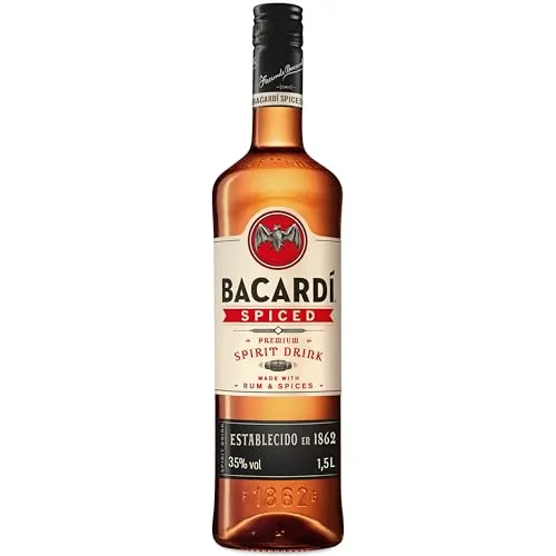 BACARDÍ Spiced 1.5L - Premium Rum - Rum mit 35% Vol., veredelt mit natürlichen Aromen und Gewürzen, ideal für Cocktails oder pur, nachhaltig produziert.