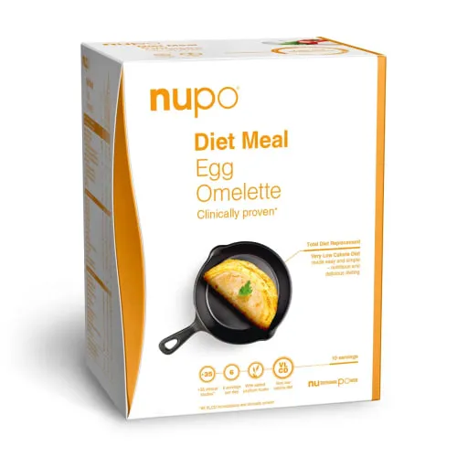 NUPO® Diet Meal Replacement extreme - Kalorienarmer Egg Omelette für Gewichtsmanagement - Gewichtsmanagement Shakes, kalorienarm und glutenfrei – unterstützt effektives Abnehmen mit nur 800 kcal pro Tag und reich an Proteinen!