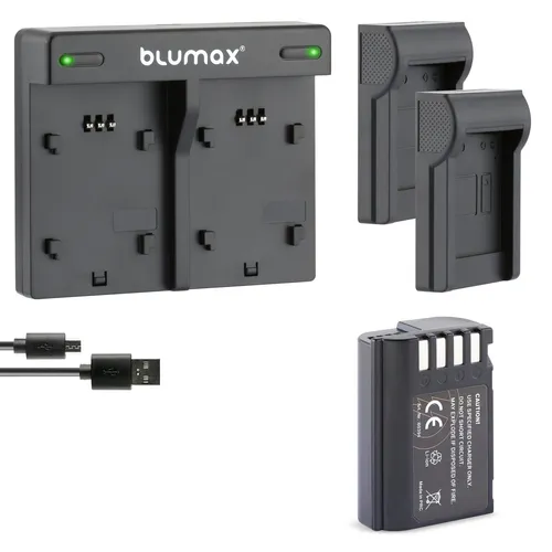 1x Akku + Lader für Panasonic DMW-BLK22  Lumix DC S5 G9 GH5 II GH6  2250mAh