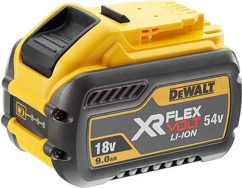 DeWalt DCB547 FlexVolt 18V/54V XR 9,0 Ah - Leistungsstarke Lithium-Ionen-Batterie - Zubehör für Elektrowerkzeug, 9.000 mAh für längere Laufzeiten und maximale Leistung bei Ihren Projekten.