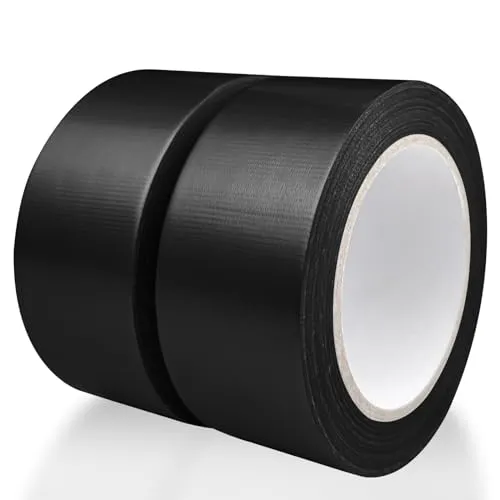 WinGluge 2 Stück Panzertape Extra Stark,Wasserdichtes Reparaturband 27.4m x 50mm, Gewebeband Schwarz, Panzerband Waterproof, Gewebe klebeband, für Repairing Leaks Pool and Garden Water Pipes