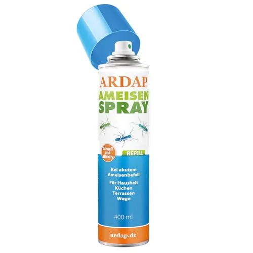 ARDAP Repell Ameisenspray 400ml - Effektives Ameisenspray für Haus und Garten, schnell wirkend gegen Ameisen und Ungeziefer