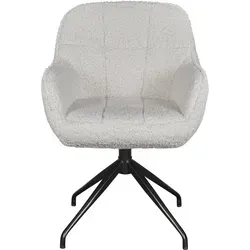 LC Home Drehstuhl Avianta Teddy natur - Schwarz - Eleganter Drehstuhl „Avianta“ von LC Home mit flauschigem Teddy-Stoff, der für gemütliche Stunden sorgt. Stabil und vielseitig einsetzbar – ideal für Esszimmer oder Home-Office.