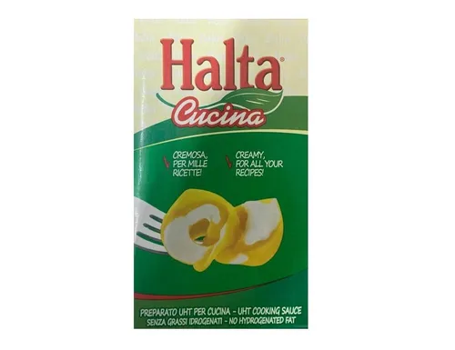 Halta Cucina Cremige Zubereitung UHT für die Küche 1000ml - Kochsahne aus Italien, ideal für cremige Saucen und Suppen, sorgt für reichhaltigen Geschmack ohne Zusatzstoffe.