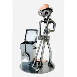 Hausmeister Figur 643 - Original Schraubenmännchen - Sonstige Dekoartikel, handgefertigte Metallfigur als ideales Geschenk für Hausmeister, mit unverwechselbarer Brille als Markenzeichen des Künstlers.