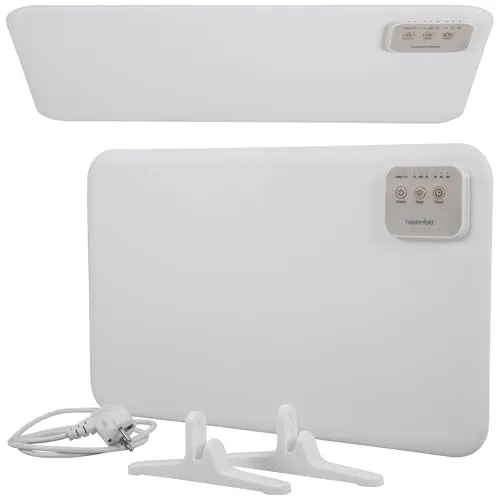 Heidenfeld Infrarotheizung HF-TH120 | 120 Watt Tischheizung - Elektroheizkörper mit 3-in-1 Montageoptionen, energiesparend und ideal für Allergiker. Geräuschloser Betrieb und individuelle Wohlfühltemperatur mit 3 Heizstufen.